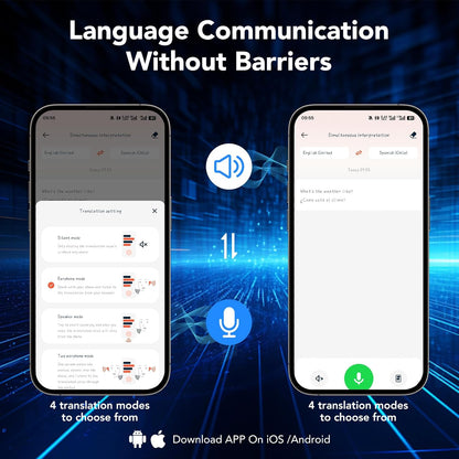 AI Translation Earbuds Real Time, 144 Language Translator Earbuds for Iphone and Android, 80H Playtime,3-In-1 Translation Headphones Translating Device, for Travel/Business/Meeting/Learning (Black)