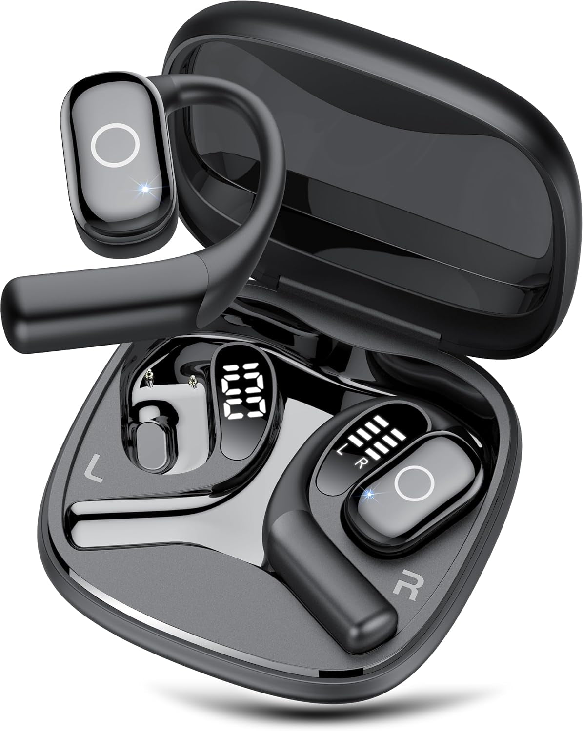 AI Translation Earbuds Real Time, 144 Language Translator Earbuds for Iphone and Android, 80H Playtime,3-In-1 Translation Headphones Translating Device, for Travel/Business/Meeting/Learning (Black)